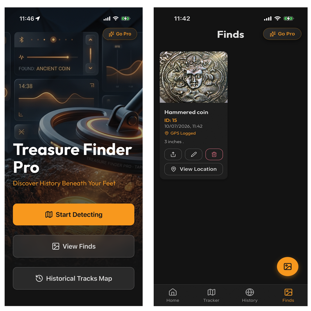 Treasure Finder Pro Home Screen Screenshot